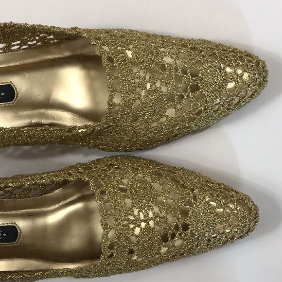 Gold Lace Heels Size (7M) by Jennifer Moore - Picture 7 of 15